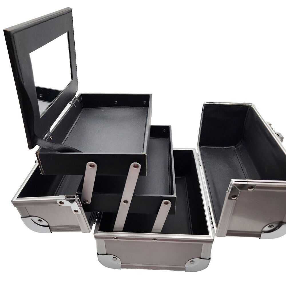 Professional Small Makeup Train Case Jewelry Box … - image 1